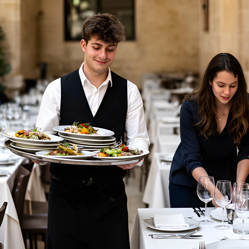 Food Runner job in Dubai, UAE (illustration)