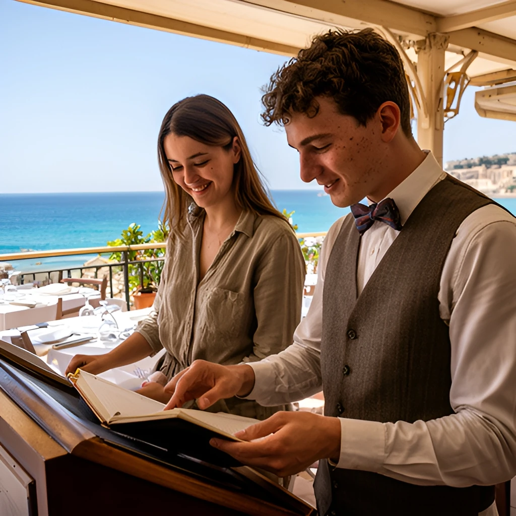 Waiter job in Dubai, UAE (illustration)